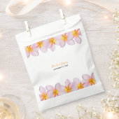 ピンクプルメリアフランギ結婚パニ フェイバーバッグ (クリップ留めされた状態)