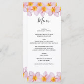 ピンクプルメリアフランギ結婚パニ メニュー (正面/裏面)