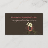 ピンクプルメリアフランジパニフラワーシックいけばな禅 名刺 (裏面)