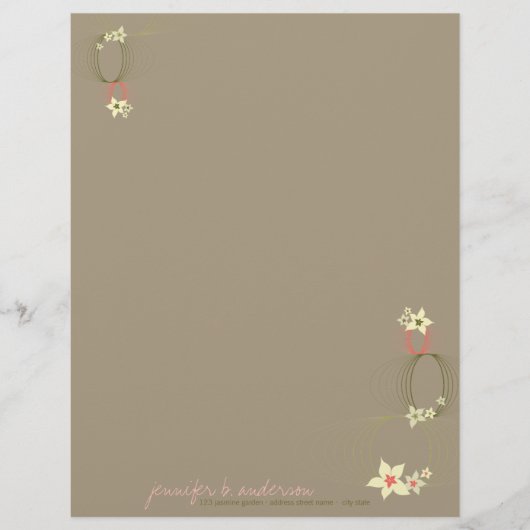 ピンクプルメリアフランジパニフラワーズシックいけばな禅 レターヘッド (正面)