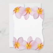 ピンクプルメリアフランジパニ結婚式招待状 招待状 (裏面)
