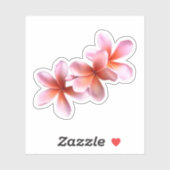 ピンクプルメリア実在フローラフラワーズ シール (シート)