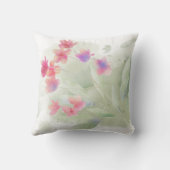 ピンクプルメリア水彩 クッション (裏面)