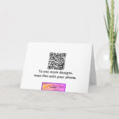 ピンクプルメリア熱帯花誕生日カード カード (裏面)