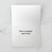 ピンクプルメリア熱帯花誕生日カード カード (内部)