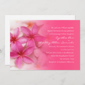 ピンクプルメリア結婚式招待状 招待状 (正面/裏面)