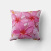 ピンクプルメリア花柄 クッション (裏面)