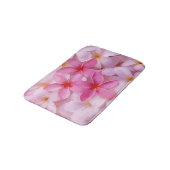 ピンクプルメリア花柄 バスマット (アングル)