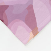 ピンクプルメリア花柄 フリースブランケット (角)