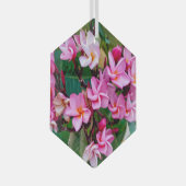 ピンクプルメリア ガラスオーナメント (正面右)
