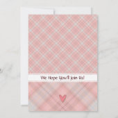 ピンクプレかわいらしイド誕生日の赤ちゃん 招待状 (裏面)