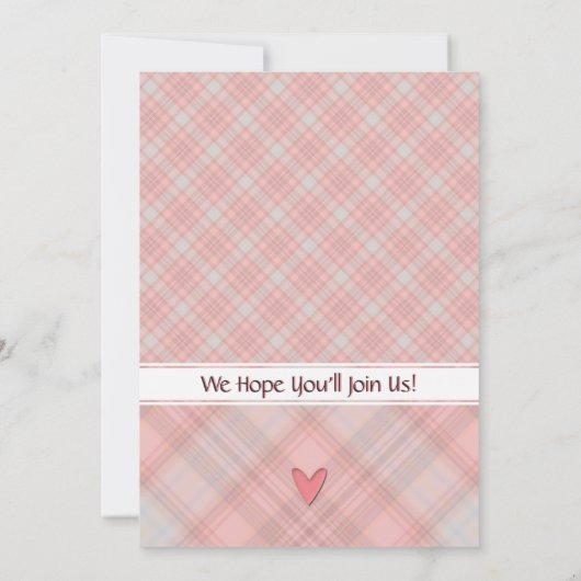 ピンクプレかわいらしイド誕生日の赤ちゃん 招待状 (裏面)