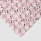 ピンクプレイドオールオーバープリント文字ティッシュペーパー 薄葉紙 (詳細)