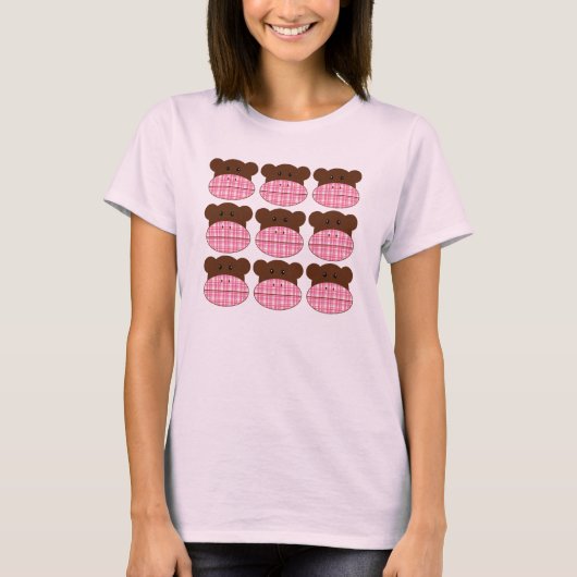ピンクプレイドソックモンキーズ – Tシャツ (正面)