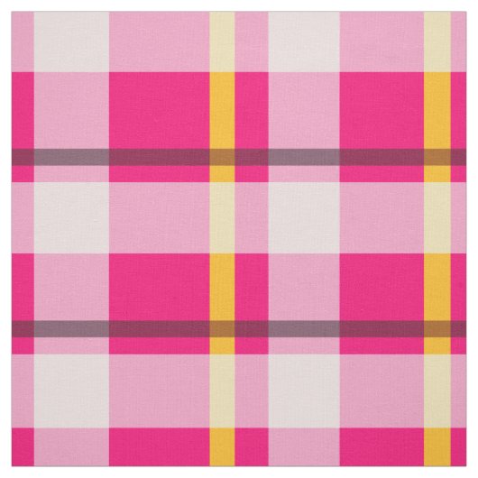 ピンクプレイドデザイン ファブリック (見本)