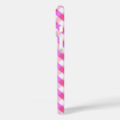 ピンクプレイドパターン名前をカスタムするの電話機例 Case-Mate iPhoneケース (裏面 / 左)