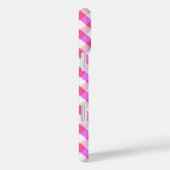 ピンクプレイドパターン名前をカスタムするの電話機例 Case-Mate iPhoneケース (裏面 / 右)