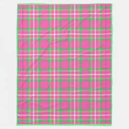 ピンクプレイドフリースブランケット フリースブランケット