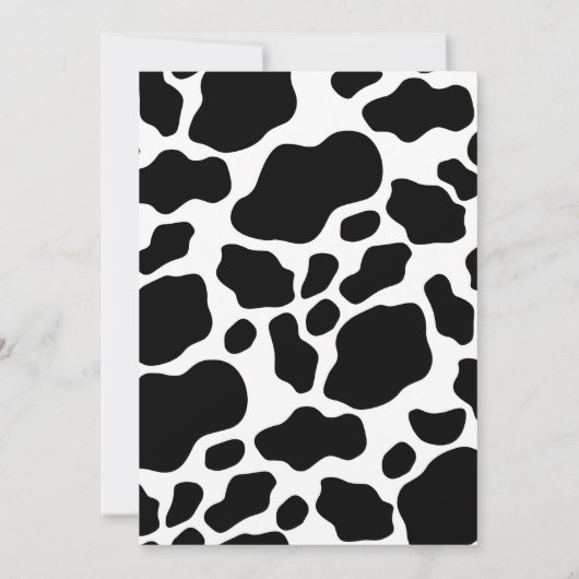 ピンクプレイドホーリーカウファースト誕生日 招待状 (裏面)