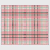 ピンクプレイドラッピング紙 ラッピングペーパー (フラット)