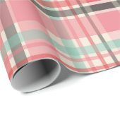 ピンクプレイドラッピング紙 ラッピングペーパー (ロールコーナー)