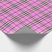 ピンクプレイドラッピング紙 ラッピングペーパー (角)