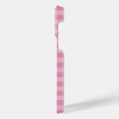 ピンクプレイド携帯電話ケース iPhoneケース (左側面)