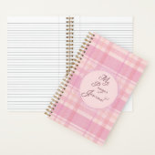 ピンクプレイド祈りの言葉ジャーナル ノートブック (内側)