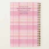 ピンクプレイド祈りの言葉ジャーナル ノートブック (裏面)