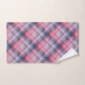 ピンクプレイド バスタオルセット (ハンドタオル)