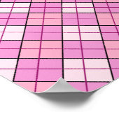 ピンクプレイド ポスター (角)