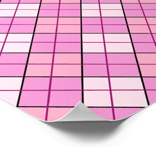 ピンクプレイド ポスター (角)