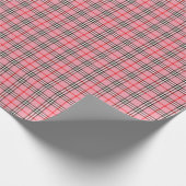 ピンクプレイド ラッピングペーパー (角)