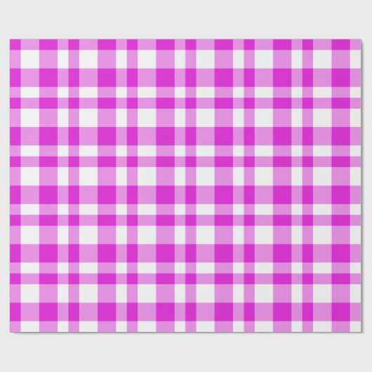 ピンクプレイド ラッピングペーパー (フラット)
