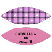 ピンクプレパーソナライズされたイド名番号とチーム アメリカンフットボール (パネル)