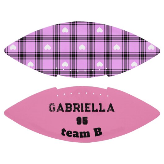 ピンクプレパーソナライズされたイド名番号とチーム アメリカンフットボール (パネル)