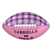 ピンクプレパーソナライズされたイド名番号とチーム アメリカンフットボール (正面)