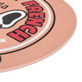 ピンクプレースマイフランスのブルドッグFrenchie Dog漫画 カッティングボード (角)