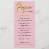 ピンクプログラム - 3D ゴールド テキスト ミニマル デザイン メニュー (正面)