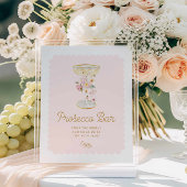 ピンクプロセッコバーブライダルシャワー標識 ポスター