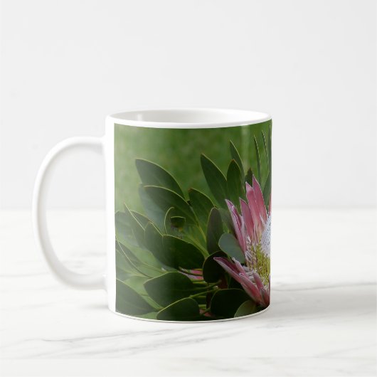 ピンクプロテアの花 コーヒーマグカップ (左)