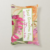ピンクプロテアオレンジリリーマザーズデイ装飾用クッション アクセントクッション (正面(垂直))