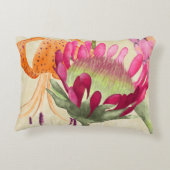 ピンクプロテアオレンジリリーマザーズデイ装飾用クッション アクセントクッション (裏面)