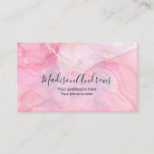 ピンクプロフェッショナルエレガントスタイリッシュ 名刺 (正面)