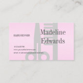 ピンクプロフェッショナルスタイリッシュ美容モダン師 名刺 (裏面)