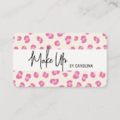 ピンクプロフェッショナルメイクアップアーティスト名刺 名刺 (正面)