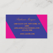 ピンクプロフェッショナルモダンモノグラム 名刺 (裏面)