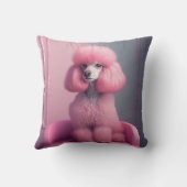 ピンクプードルアート装飾用クッション クッション (裏面)