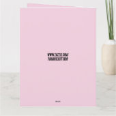 ピンクプードルアート誕生日カード カード (裏面)