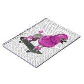 ピンクプードルスケートボード ノートブック (左側)